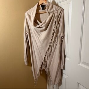 The Limited Cream Fringe Cardigan